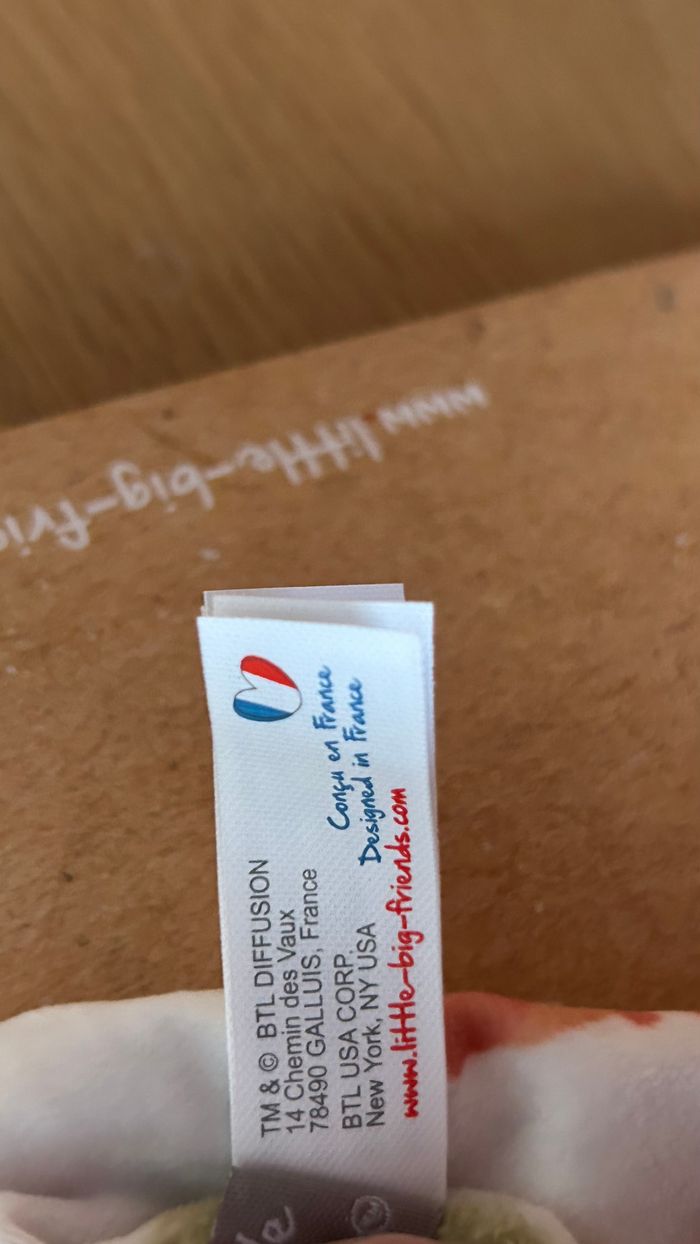 Doudou bébé Rex le Tyrannosaure de Little Big Friends NEUF - photo numéro 6