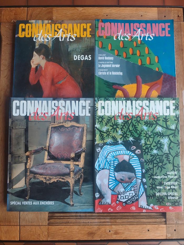 Lot de 4 magazines Connaissance des arts Degas David Hockney