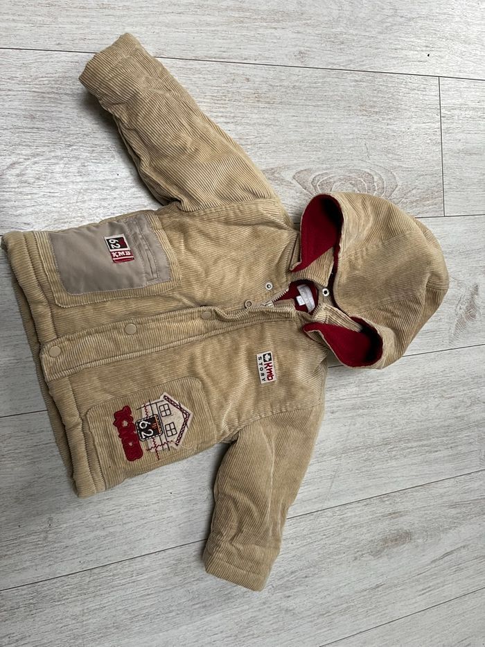 Manteau beige velours côtelé  Kimbaloo  taille 12 mois