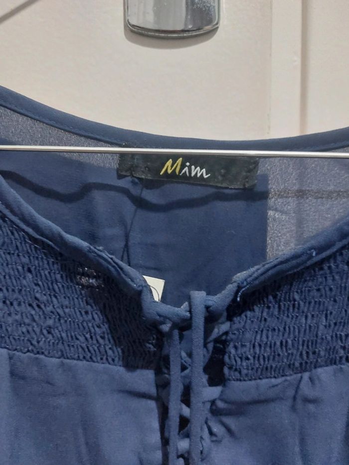 Blouse bleu marine - MIM - taille 34 - photo numéro 2