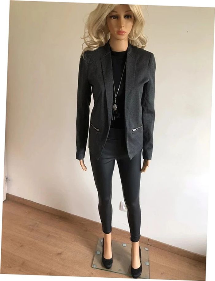 Blazer gris foncé Only taille 36 jamais porté - photo numéro 3