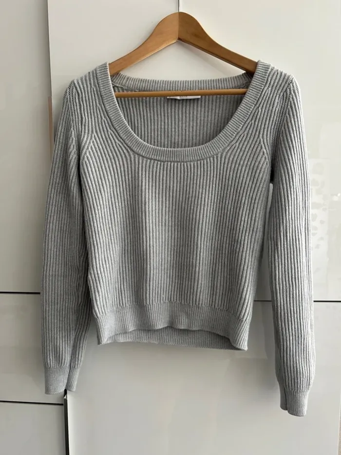 Pull gris mango