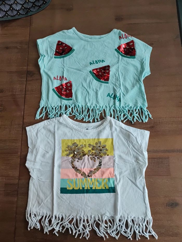 Lot de 2 tee-shirts à franges