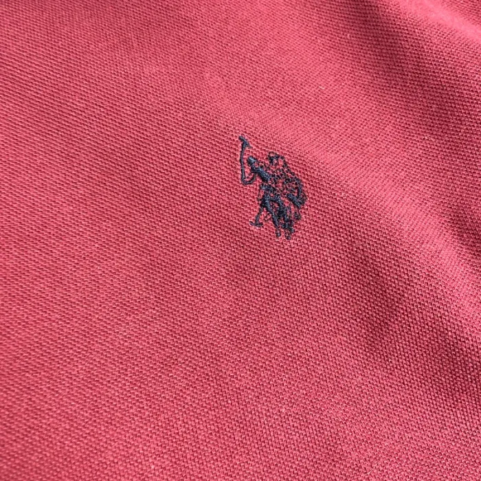 Polo bordeaux manches longues U.S. Polo Assn - Taille M homme - photo numéro 3