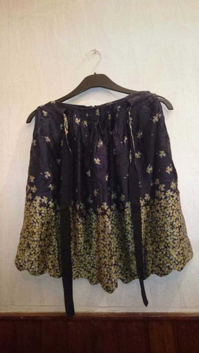 Jupe noir fleuris Kookaï