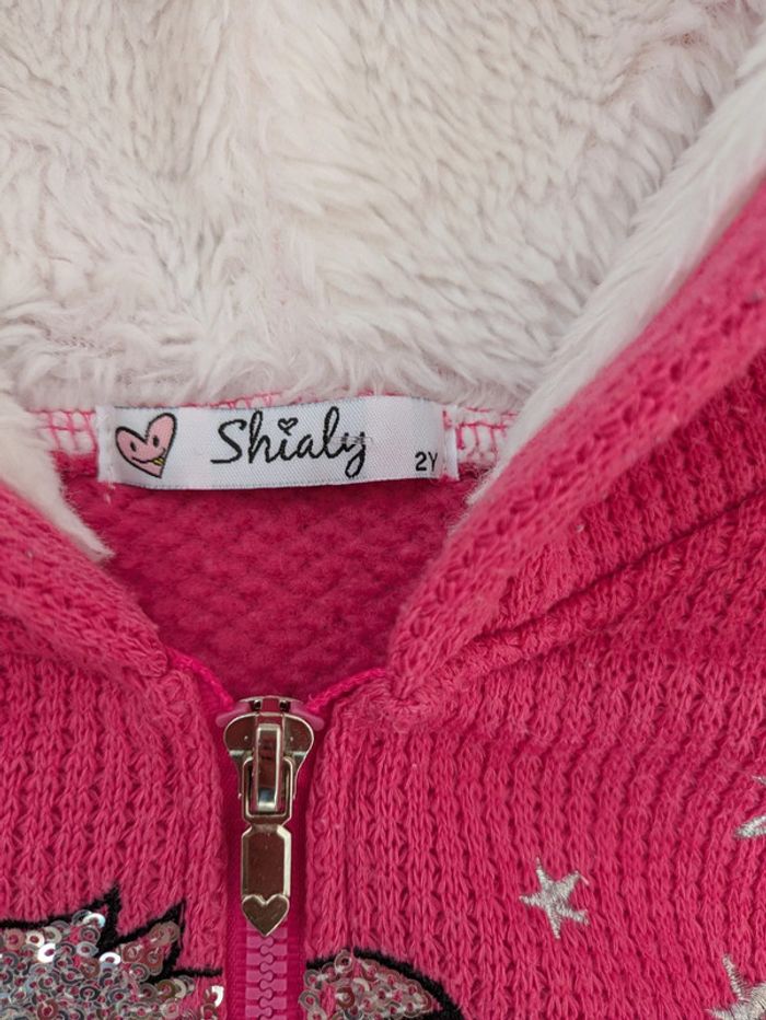 Gilet zippé licorne 2 ans - photo numéro 2