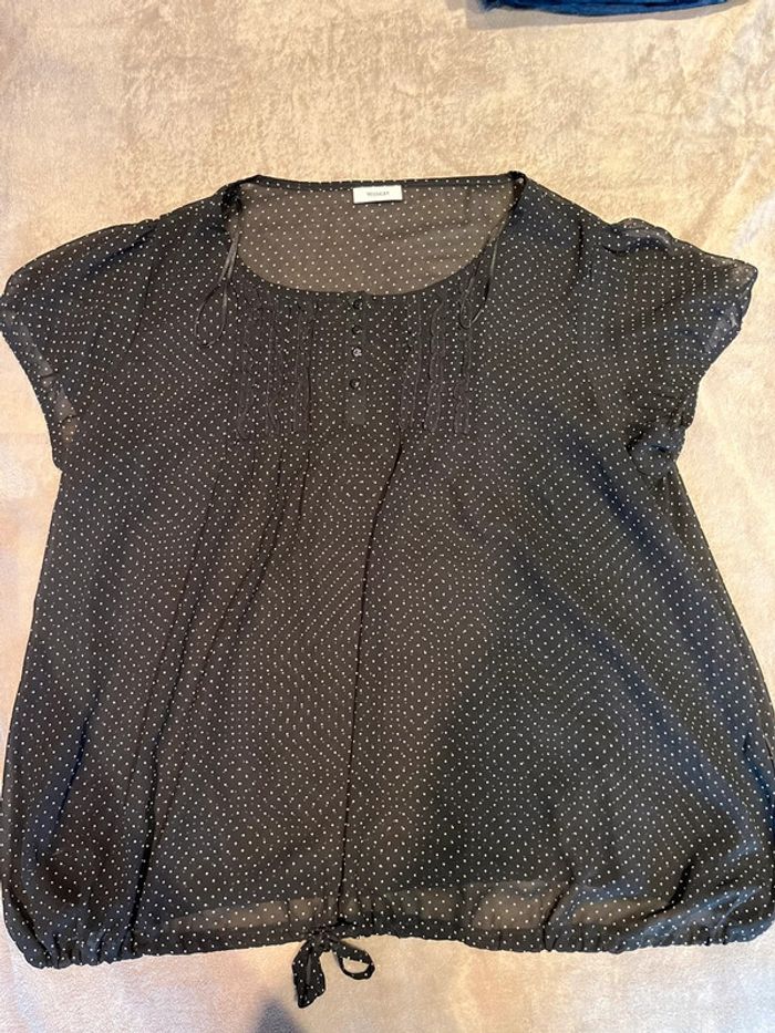 Haut noir à pois C&a
