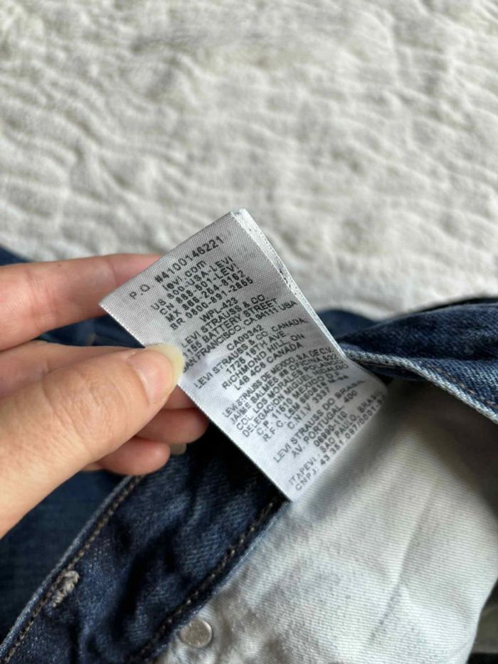 Jean Levi’s 569 loose Straight droit ample homme W33 L30 Made in Mexico bleu foncé L/44 Vintage Y2K - photo numéro 11