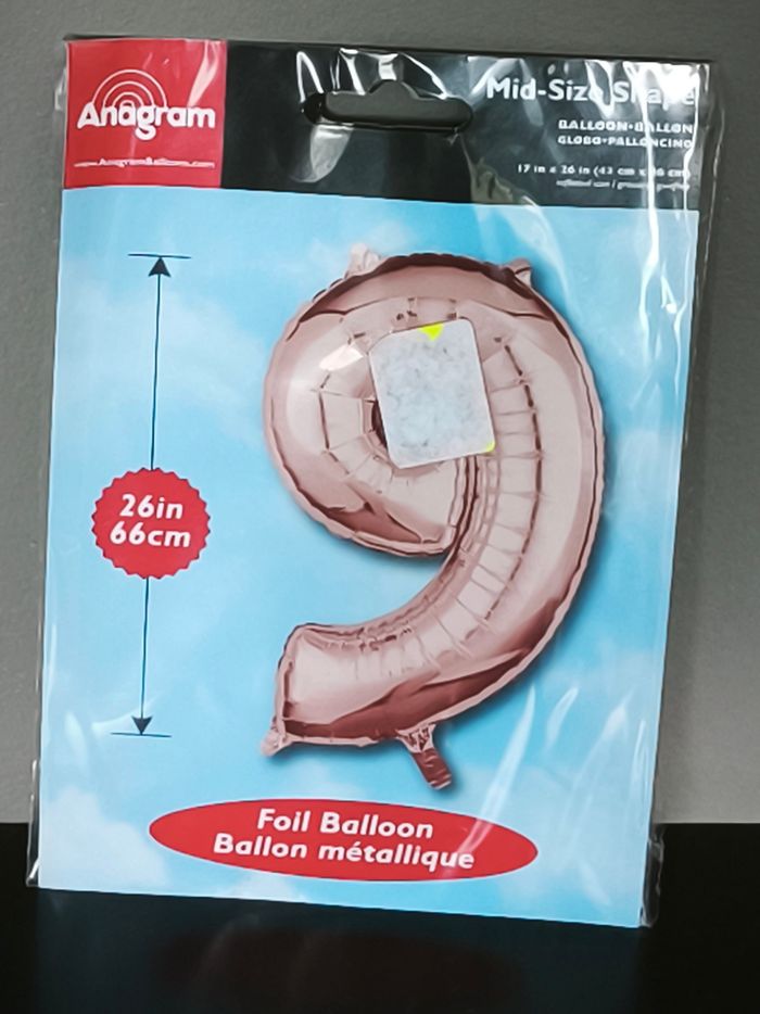 Ballon métallique "9"