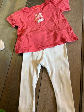 Ensemble Kiabi/Marèse 12 mois blanc et rose