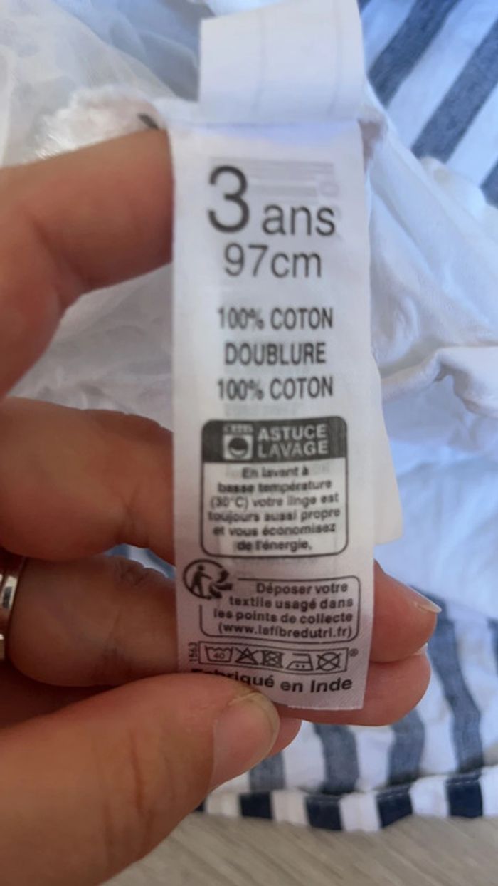 Robe été rayure marine 3 ans - photo numéro 5