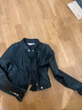 Veste en cuir de chevre
