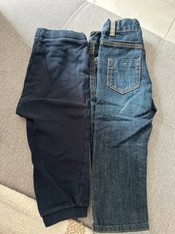 Lot jean jogging garçon