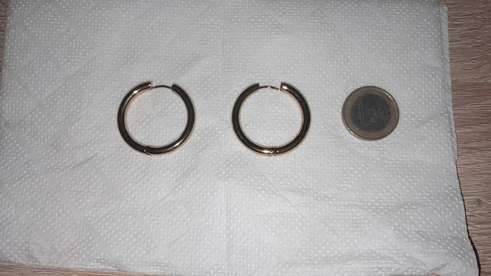 Sublimes créoles chic acier inoxydable dorées - photo numéro 2