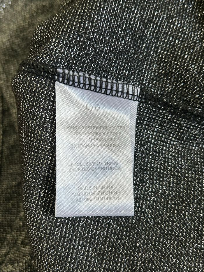 Haut court argenté pailleté sans manches Ardene taille L jamais porté - photo numéro 10