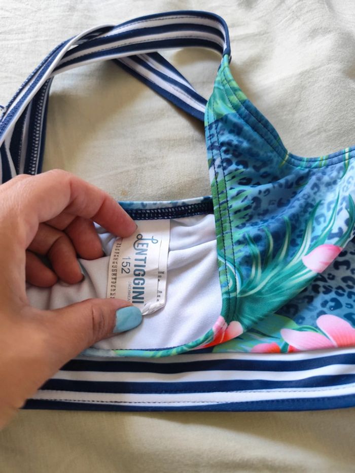 Maillot de bain fille 12 ans motif tropical 2 pièces - photo numéro 3