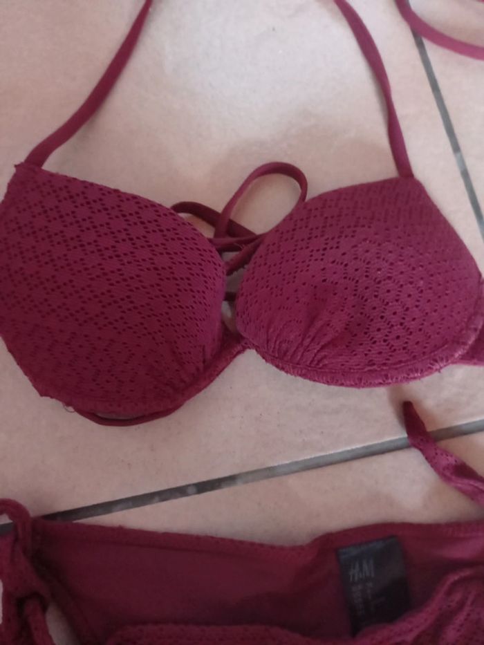 Maillot de bain bordeaux - photo numéro 3