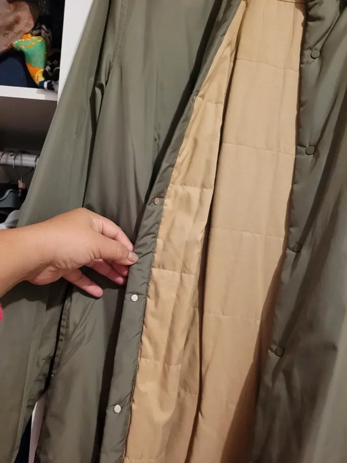 Surchemise matelassée résistant à l'eau Lacoste Homme, vert kaki /beige - photo numéro 8