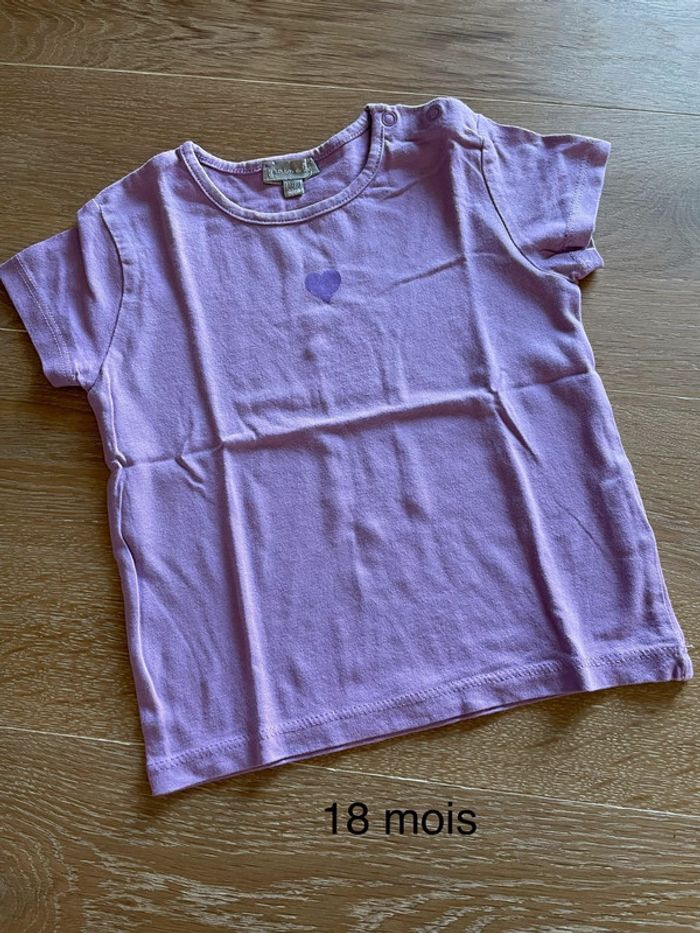 Lot de 2 T-shirts fille 18 mois - photo numéro 4