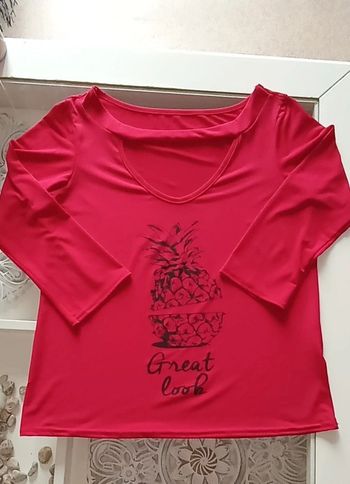 T-shirt - Rouge avec ananas 🍍- Taille 2/M