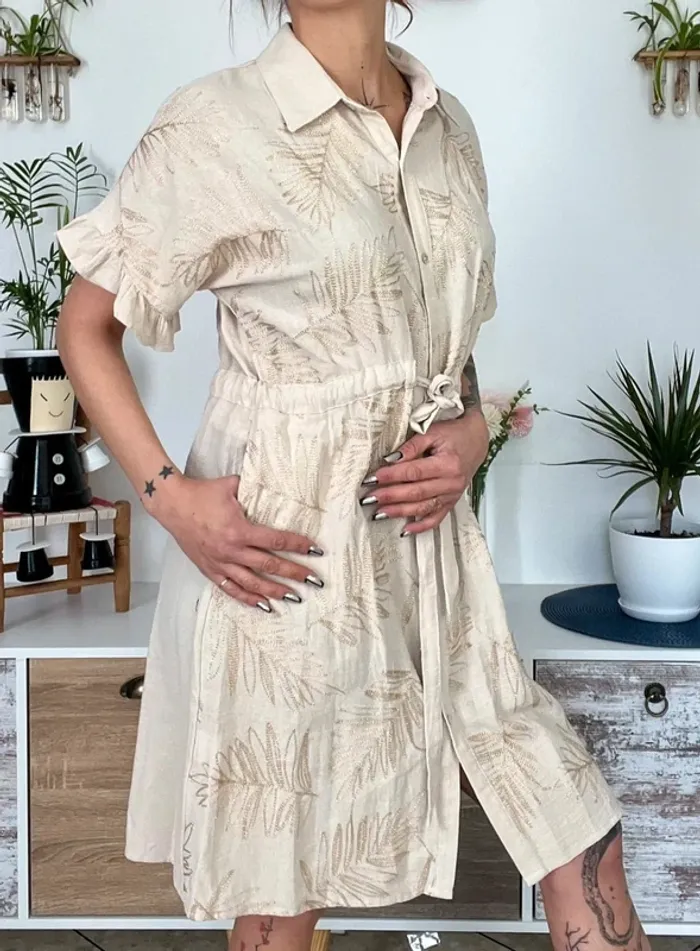 SOLDE Robe courte 100% coton taille 2; taille 44 - Christy - Neuf - photo numéro 3