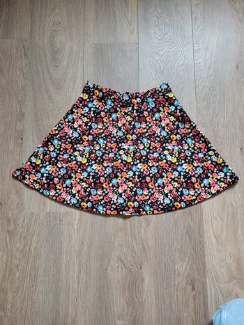 Jupe fleurie multicolore