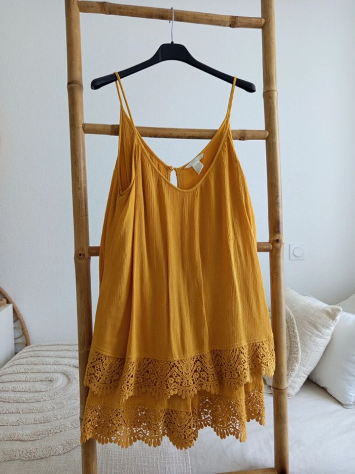 Combishort moutarde ample avec dentelle H&M taille 36