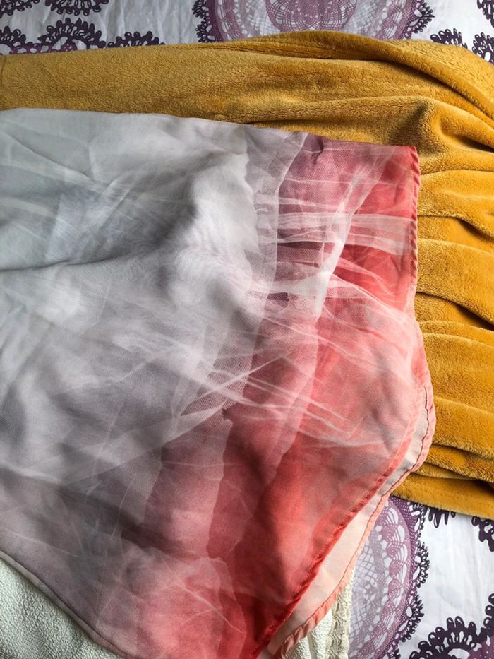 Débardeur long et fluide Zara blanc et rose taille M - photo numéro 7
