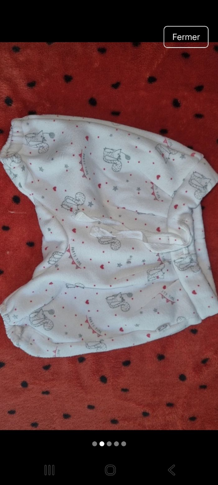 Pantalon polaire naissance 0 mois fille en bon état - photo numéro 2