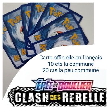 Carte pokémon officielle à l'unité clash des rebelles