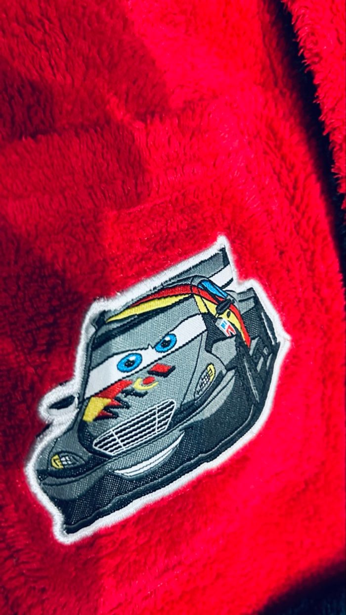 Peignoir de sortie de douche rouge cars 3 ans - photo numéro 4