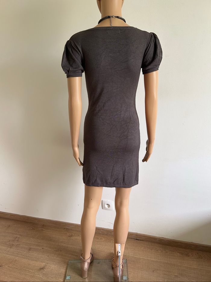 Robe pull grise à manches courtes Voyelles taille unique jamais portée - photo numéro 6