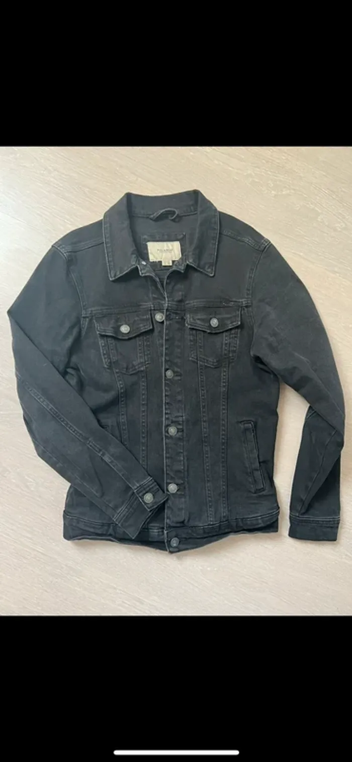 Veste en jeans noir - homme - taille S - photo numéro 3