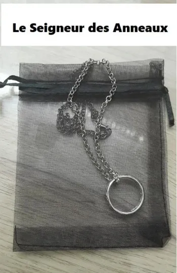 Collier anneau unique, argenté, Le Seigneur des Anneaux