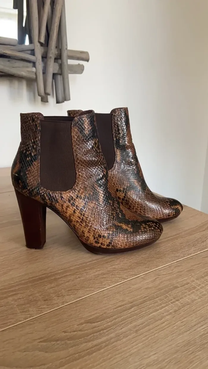 Bottes bocage cuir