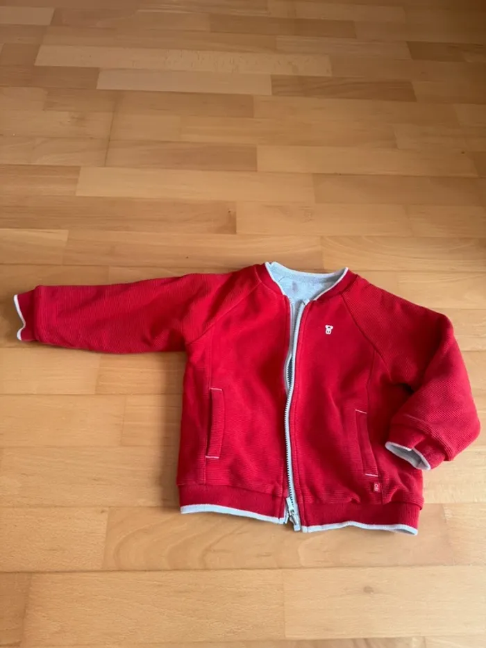 Gilet/ veste réversible okaidi taille 23 mois - photo numéro 2
