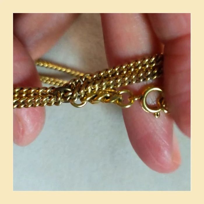 Bracelet vintage doré triple rangs - photo numéro 15