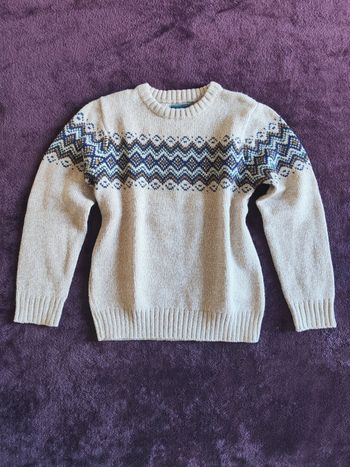 Pull beige jacquard garçon Creeks 8 ans