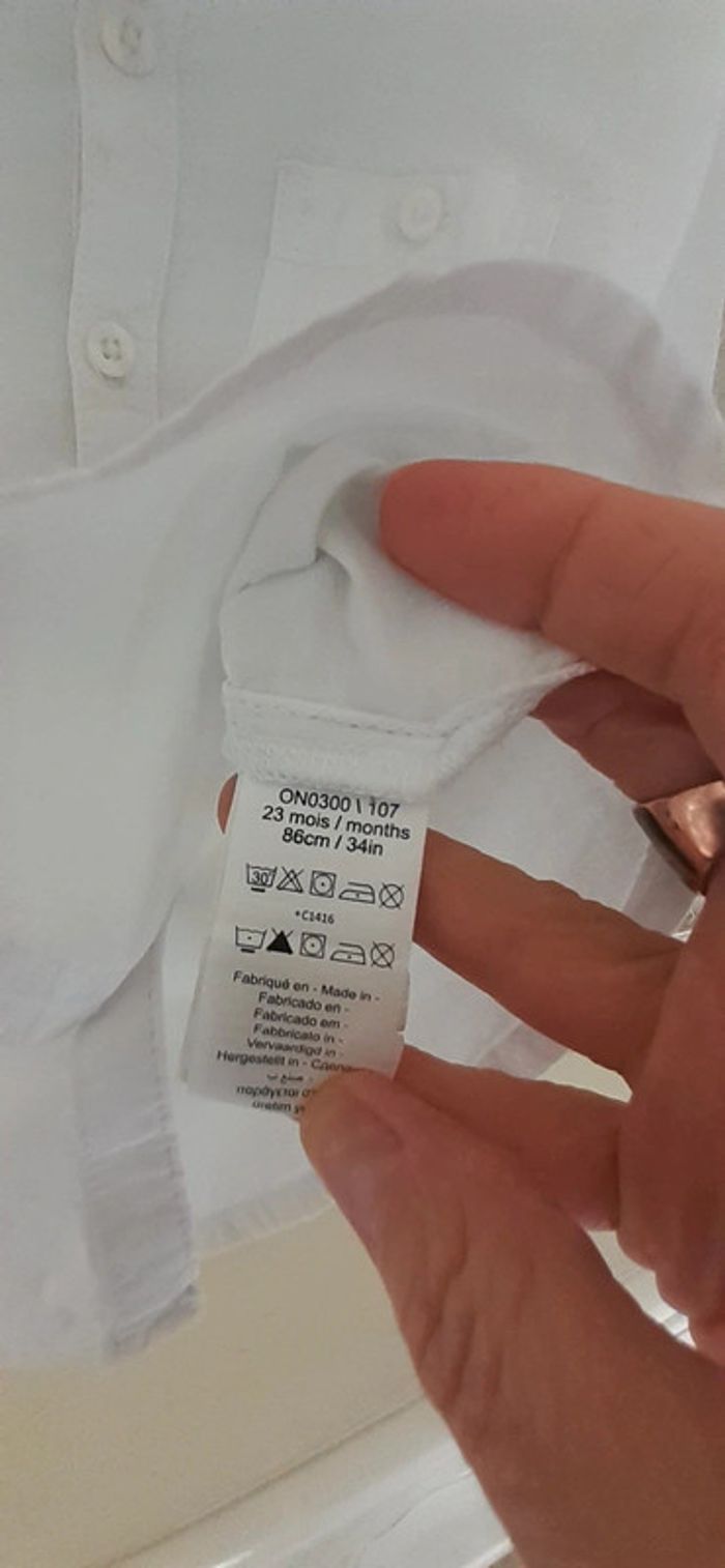 Chemise blanc Orchestra 2 ans 86 cm - photo numéro 9