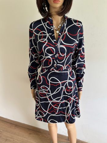 Robe bleue marine et imprimée Morgan taille 36 jamais portée 
