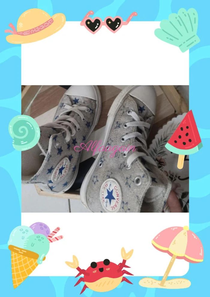 Baskets converse all star argentées 31 - photo numéro 6