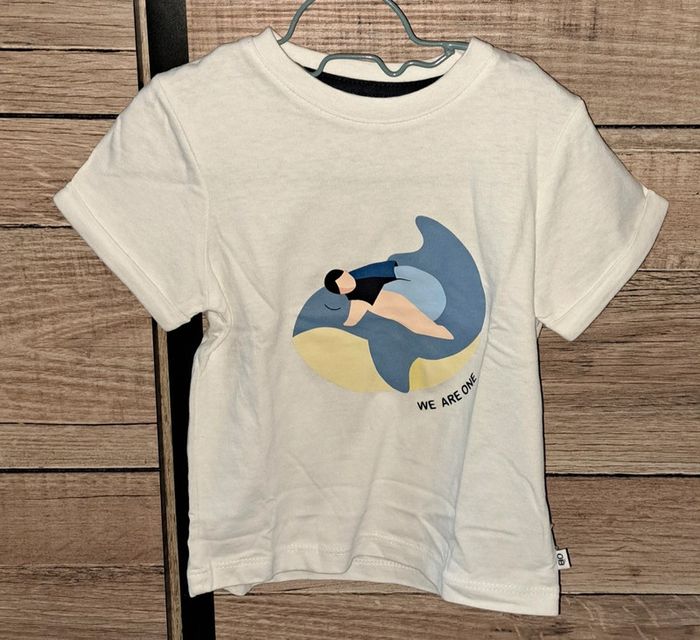 Tee-shirt blanc Obaïbi en 12 mois