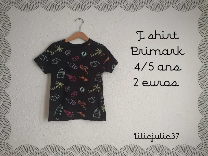 T shirt Primark 4/5 ans