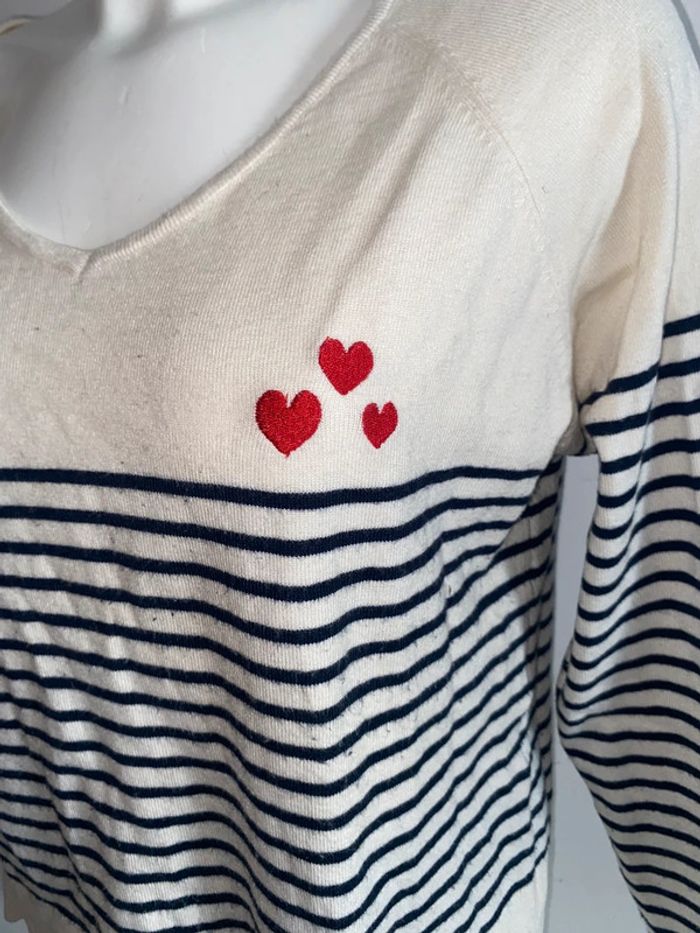 Pull léger motif coeur - photo numéro 2