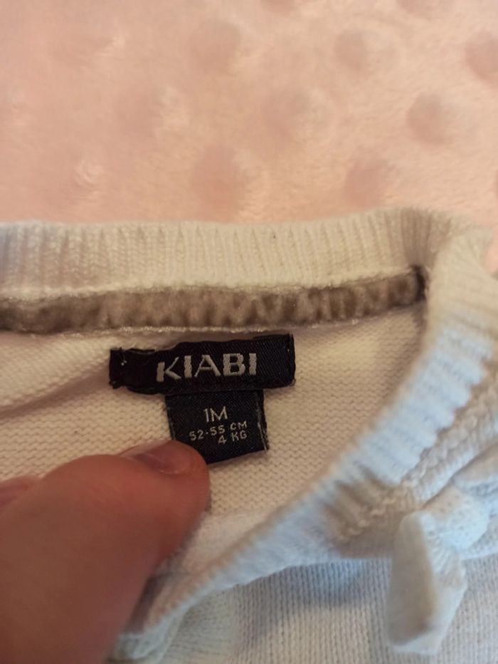 Gilet blanc noeud 1 mois - photo numéro 3