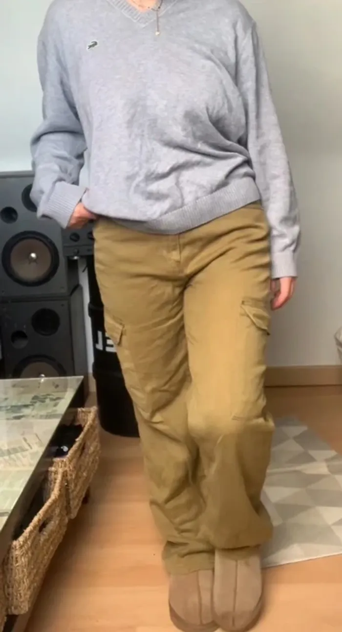 Jean vert kaki cargo