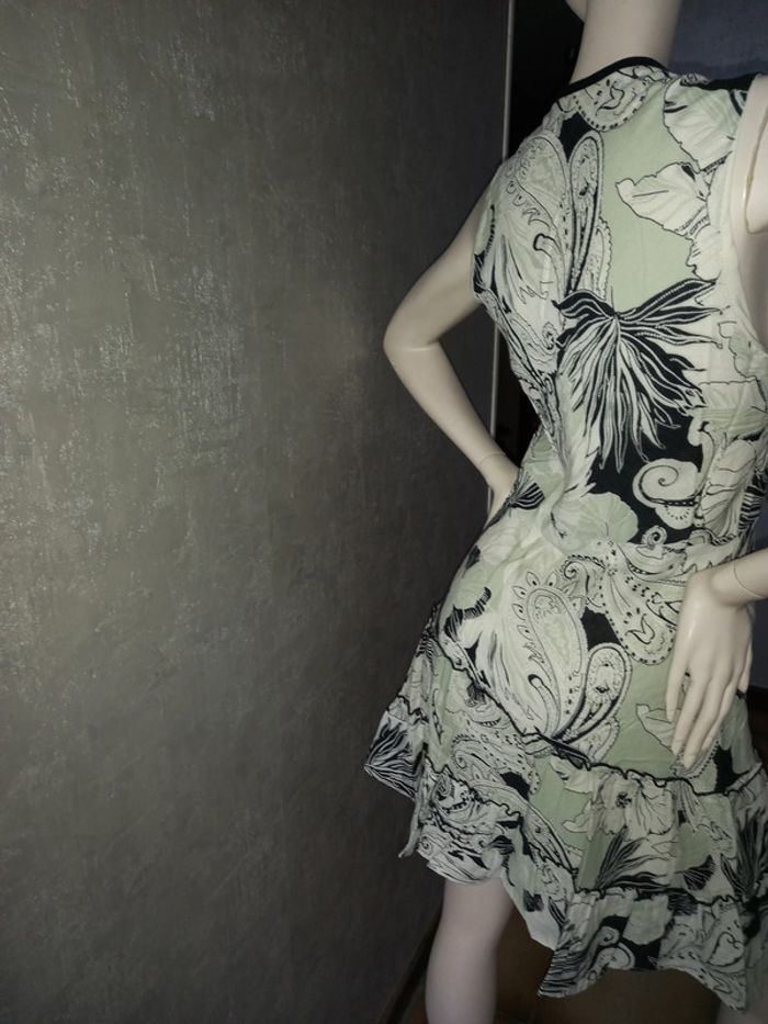 robe noire crème et vert pastel morgan de toi taille 40 - photo numéro 2