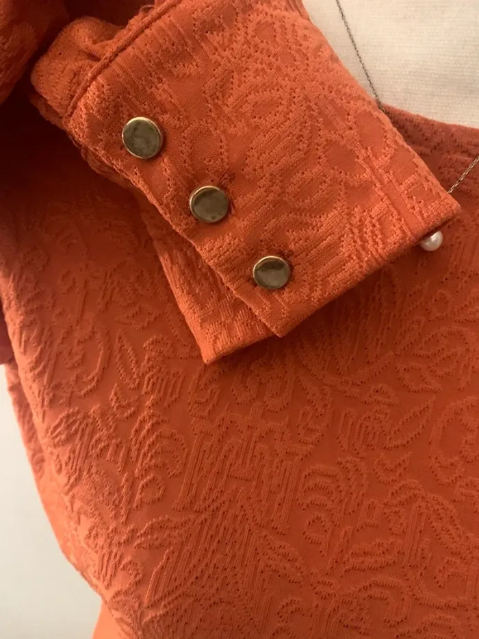 Blouse Cache Cache - Orange “Autumn Sunset” - photo numéro 7