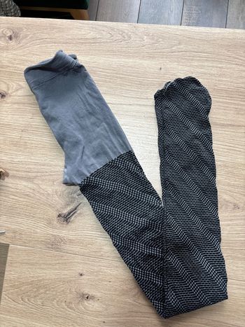 Collant imprimé gris et noir
