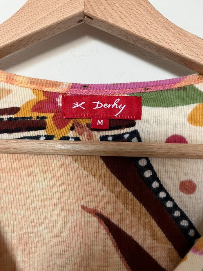 🌺 Top teeshirt René Derhy cintré multicolore – Taille M 🌺 - photo numéro 4